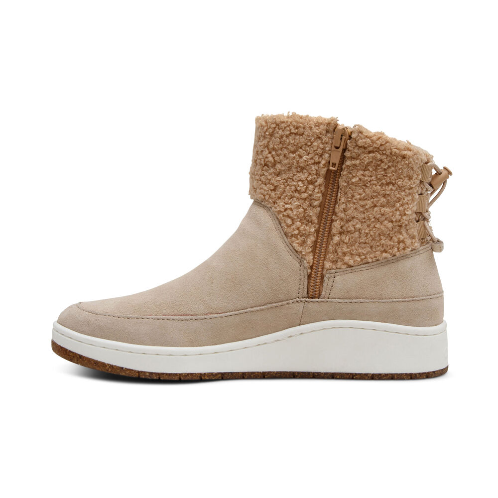 Aetrex Women's Winnie Boots - Beige | USA 9FUA6RV